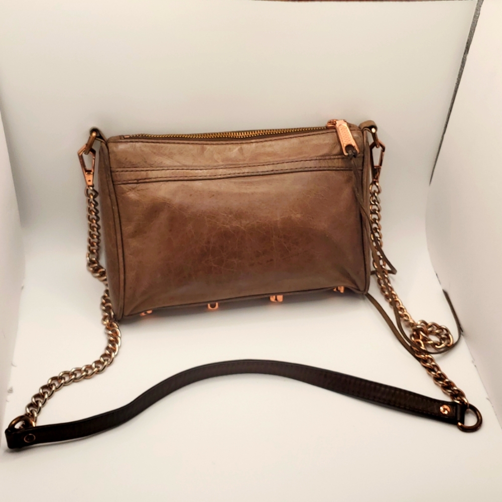 Rebecca Minkoff Leather Clasp Zip Chain Crossbody Bag - Picture 3 of 11